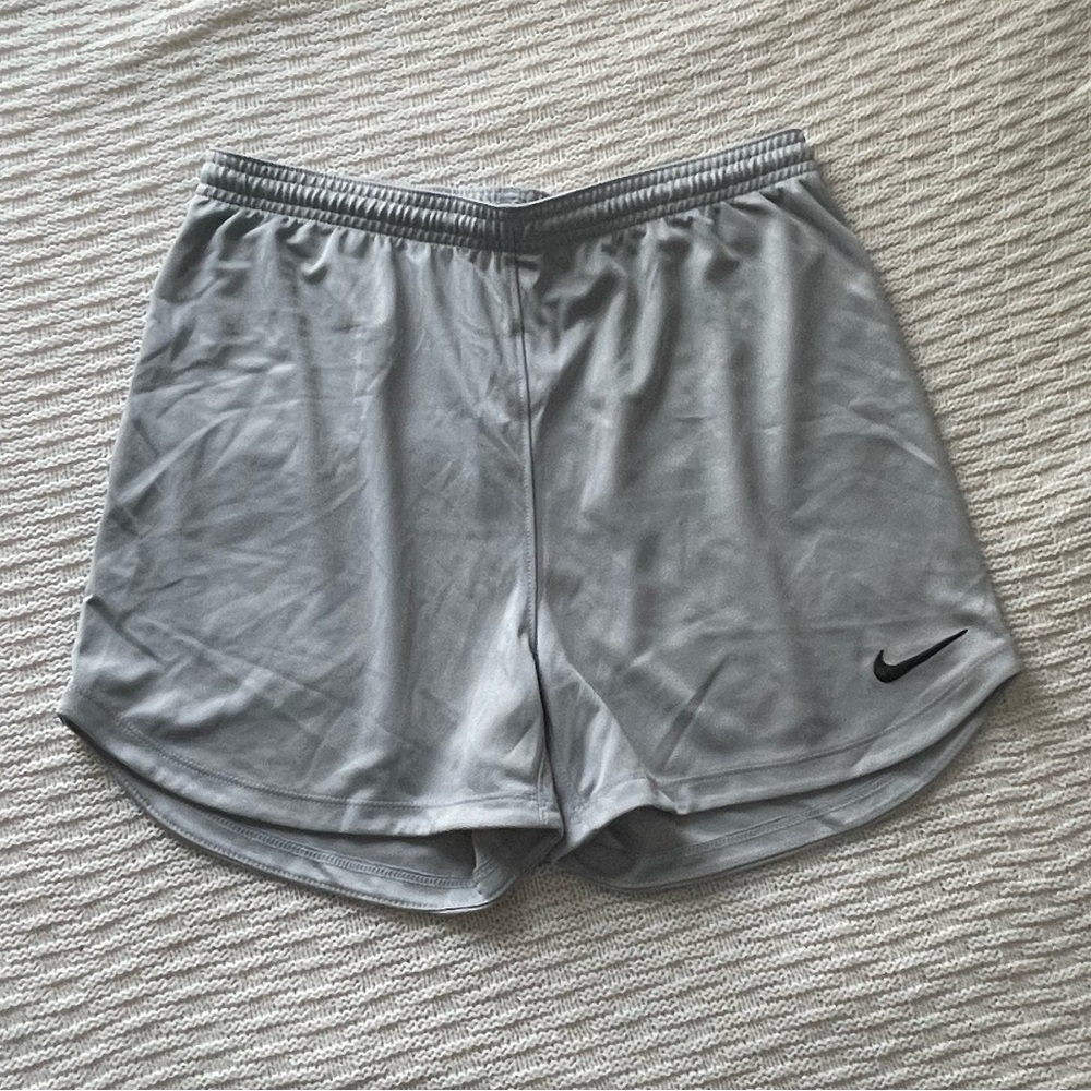 Light grey Nike dri-fit running shorts